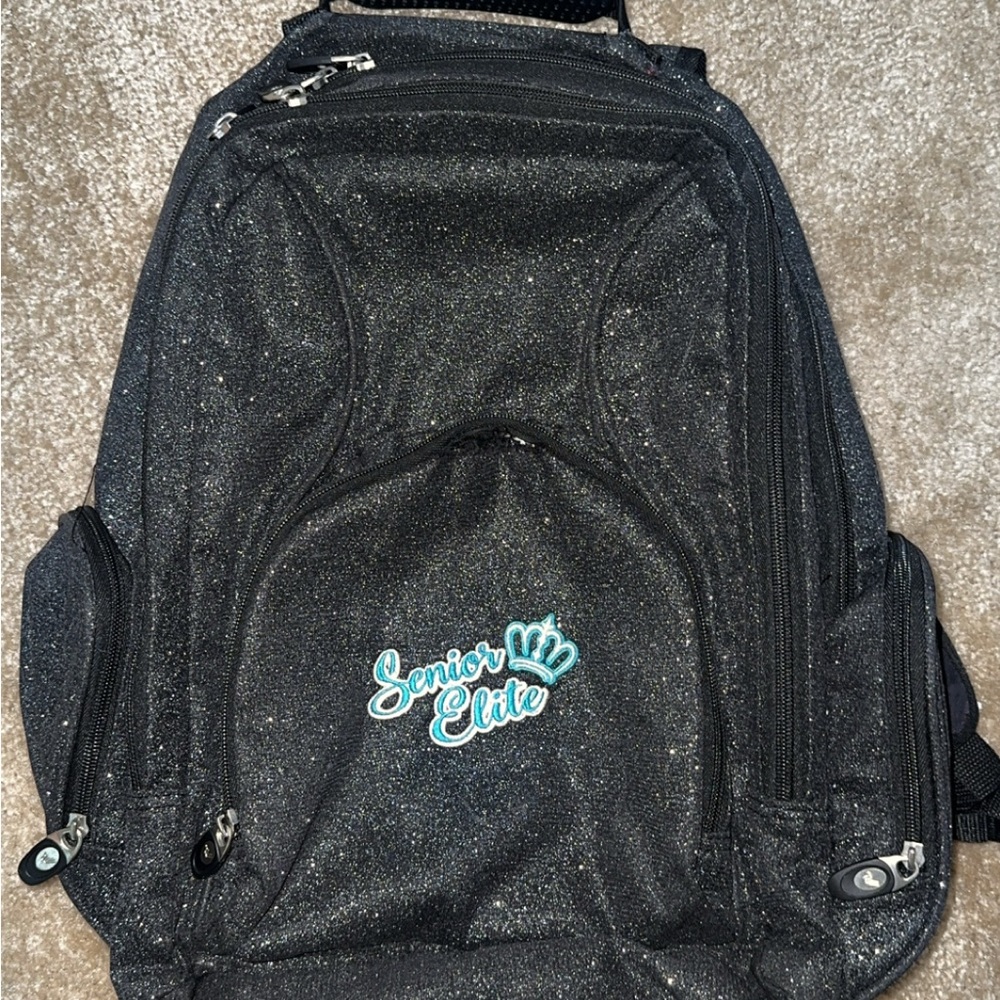 Senior Elite Glitter Black Backpack